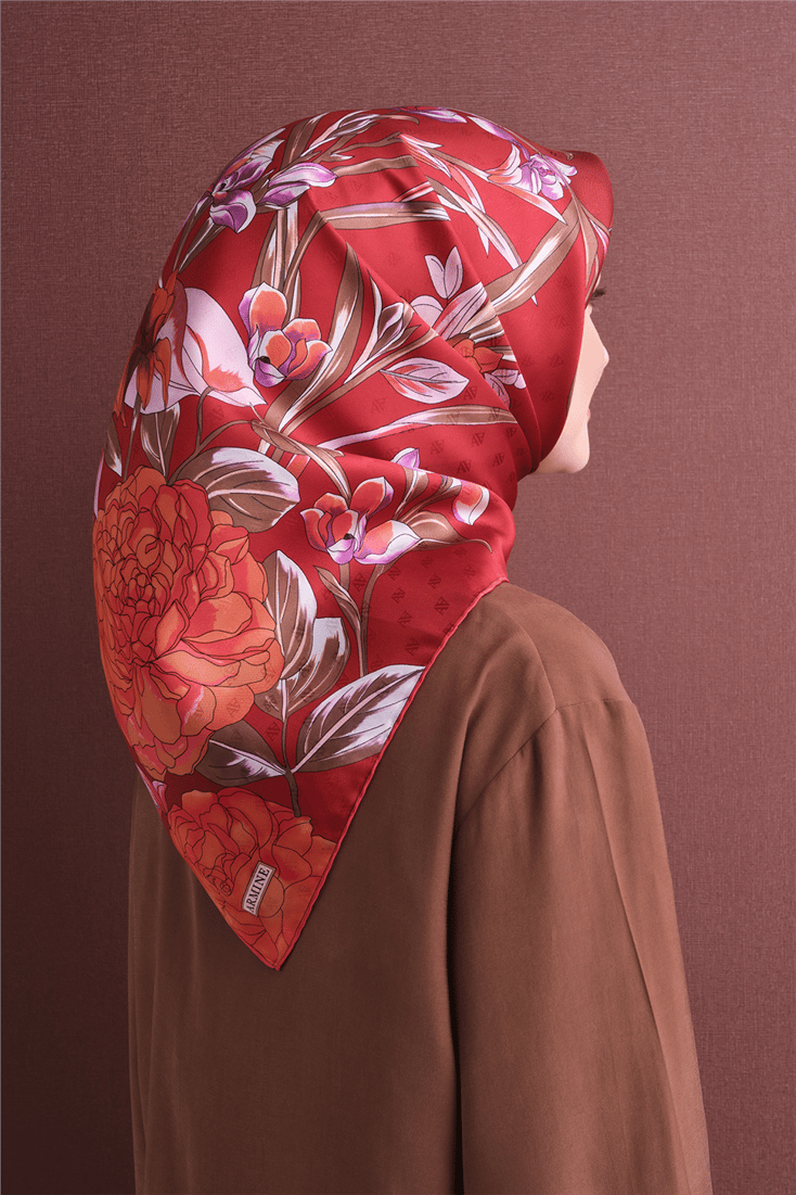 Armine Jakarlı İpek Eşarp 9608D 82 