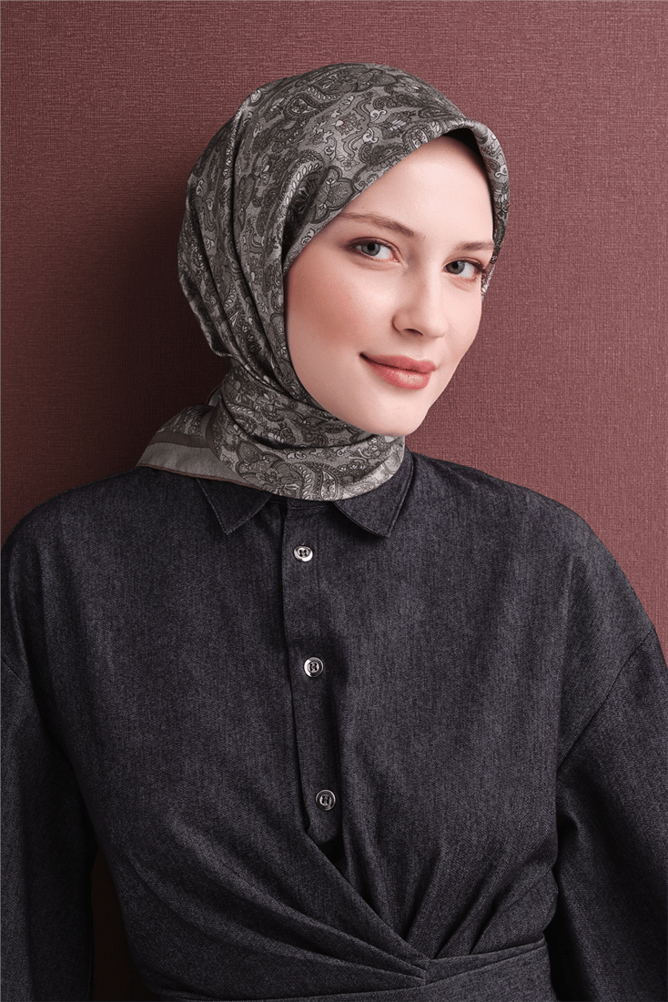 Armine Saf İpek Twill Eşarp 9609D 08 