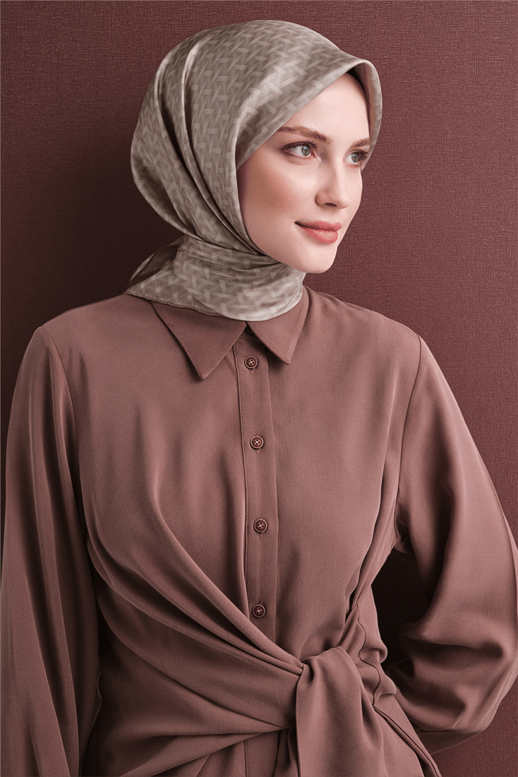Armine Saf İpek Twill Eşarp 9622D 01 