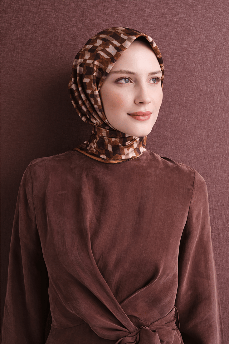 Armine Saf İpek Twill Eşarp 9623D 33 