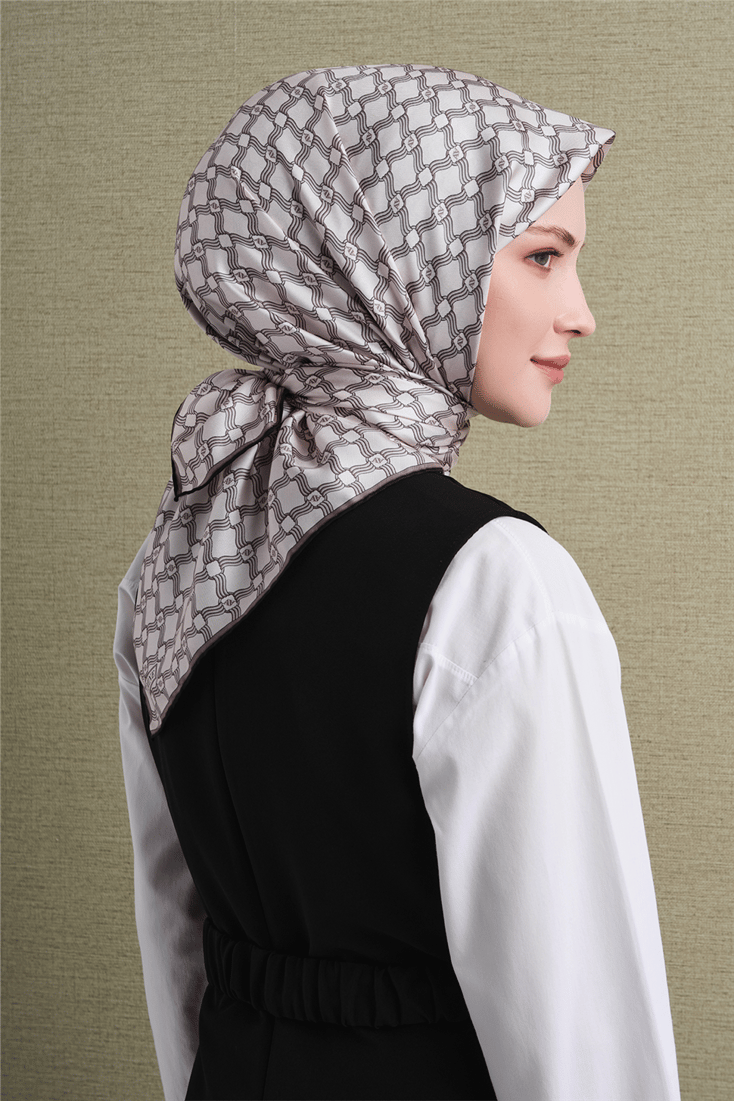 Armine Saf İpek Twill Eşarp 9636D 01 