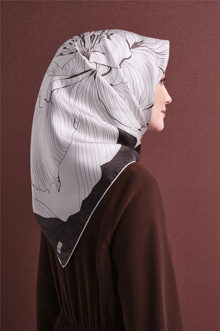 Armine Saf İpek Twill Eşarp 9639D 01 