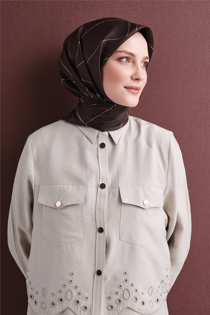 Armine Saf İpek Twill Eşarp 9642D 32 