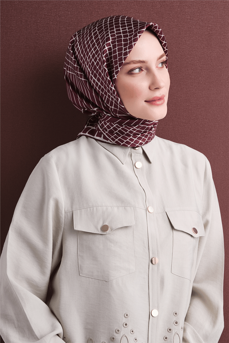 Armine Saf İpek Twill Eşarp 9644D 04 