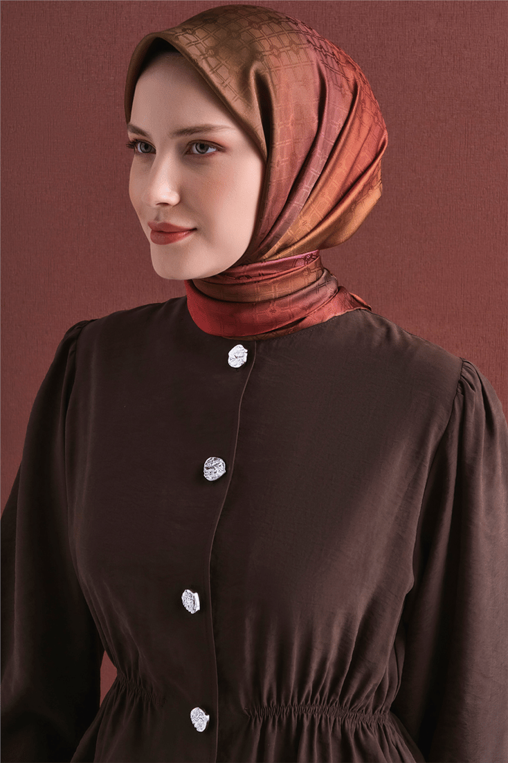 Armine Jakarlı İpek Eşarp 9647D 05 