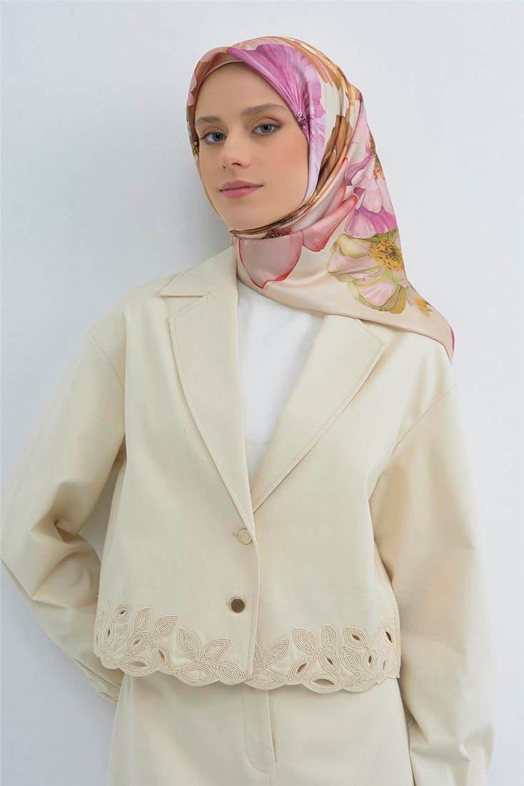 Armine  Saf İpek Twill Eşarp 9503D 01 
