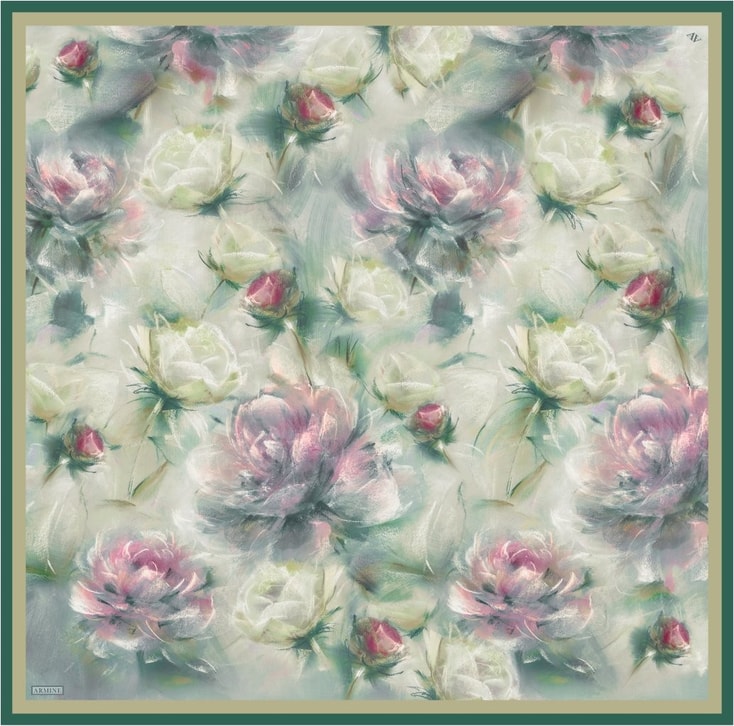 Armine  Saf İpek Twill Eşarp 9515D 02