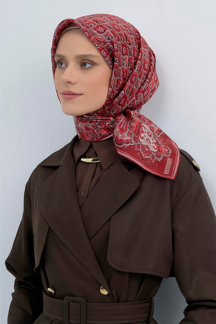 Armine  Saf İpek Twill Eşarp 9518D 02