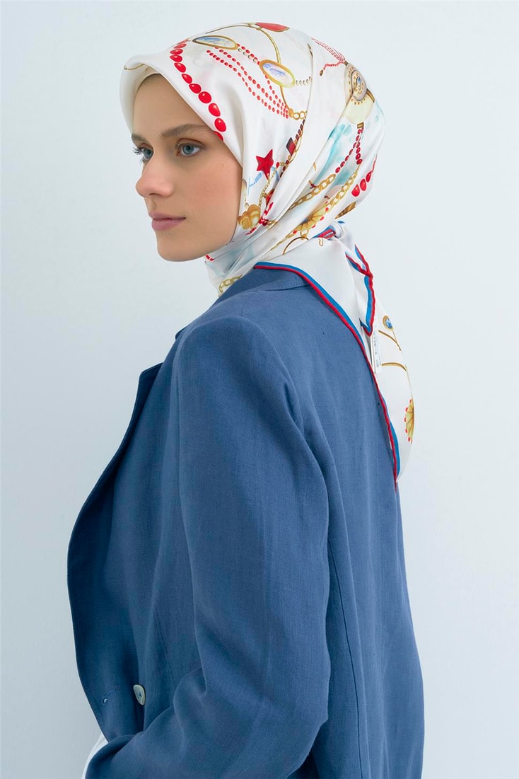 Armine  Saf İpek Twill Eşarp 9527D 01