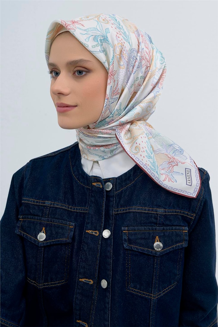Armine  Saf İpek Twill Eşarp 9545D 51 