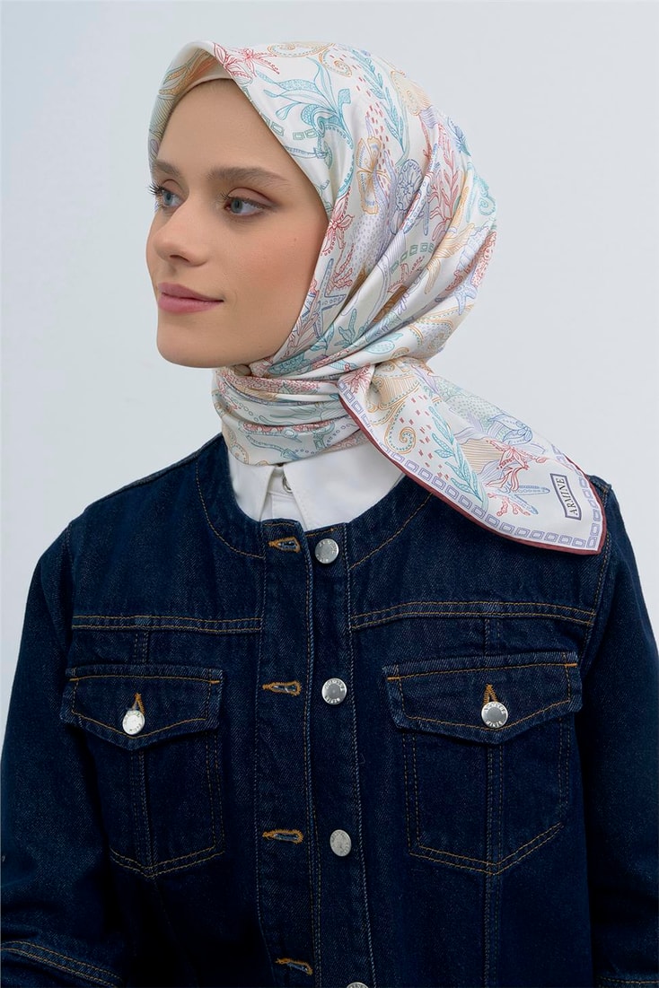 Armine  Saf İpek Twill Eşarp 9545D 51 