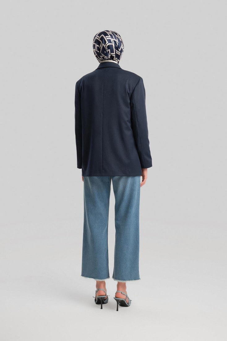 Armine Çift Düğmeli Ceket Ort5418 Lacivert