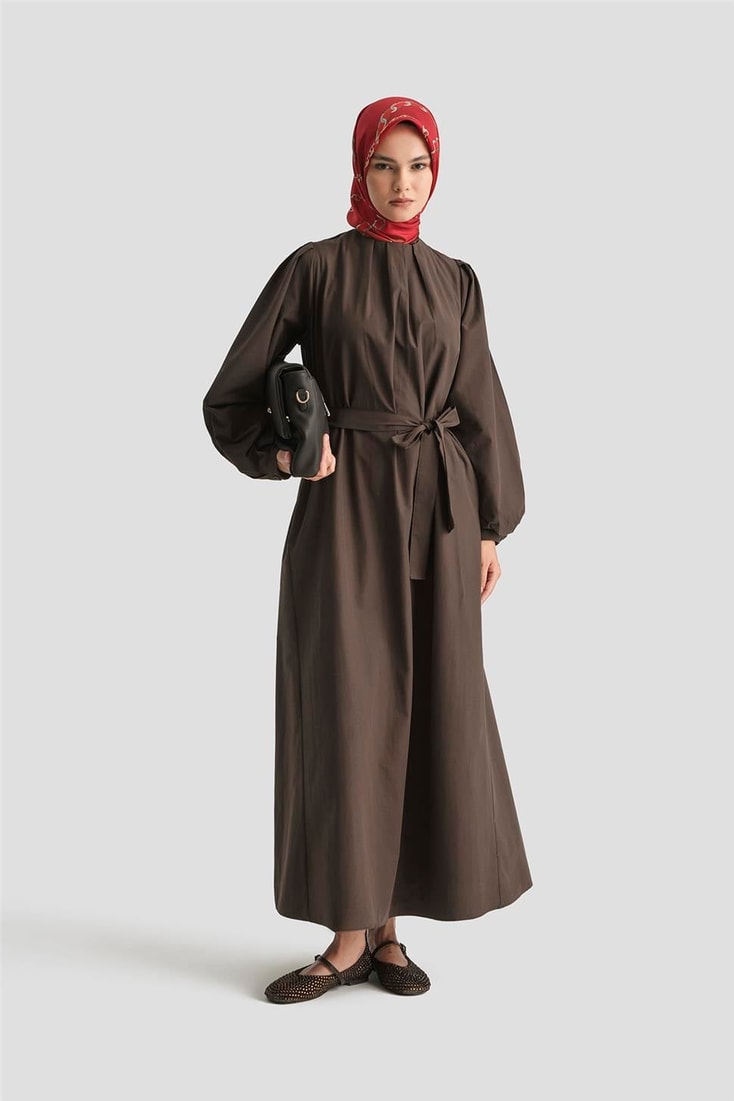 26Y9024 Armine Elbise Acı Kahve