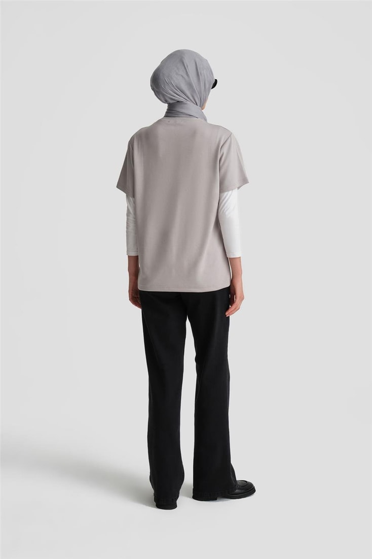 Armine Tişört Ortd9033 Gri