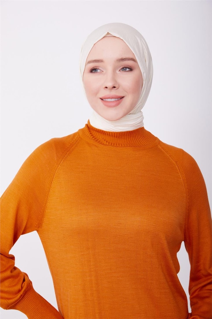 Armine Elbise 23Kd4250 Yanık Oranj