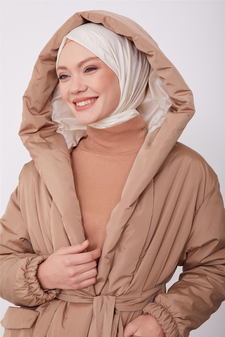 Armine Kapitone Mont 23Kd2507 Bej