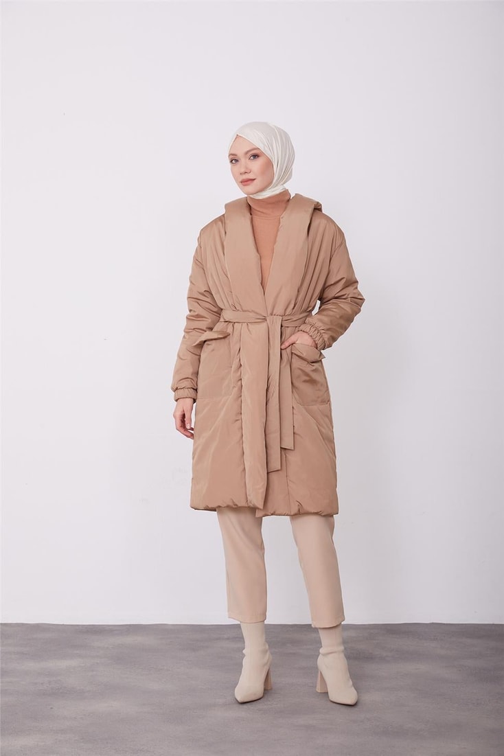 Armine Kapitone Mont 23Kd2507 Bej