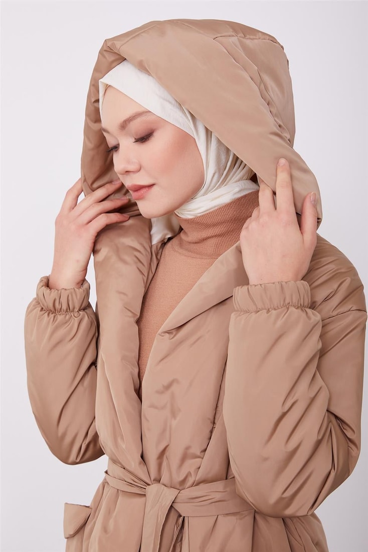 Armine Kapitone Mont 23Kd2507 Bej