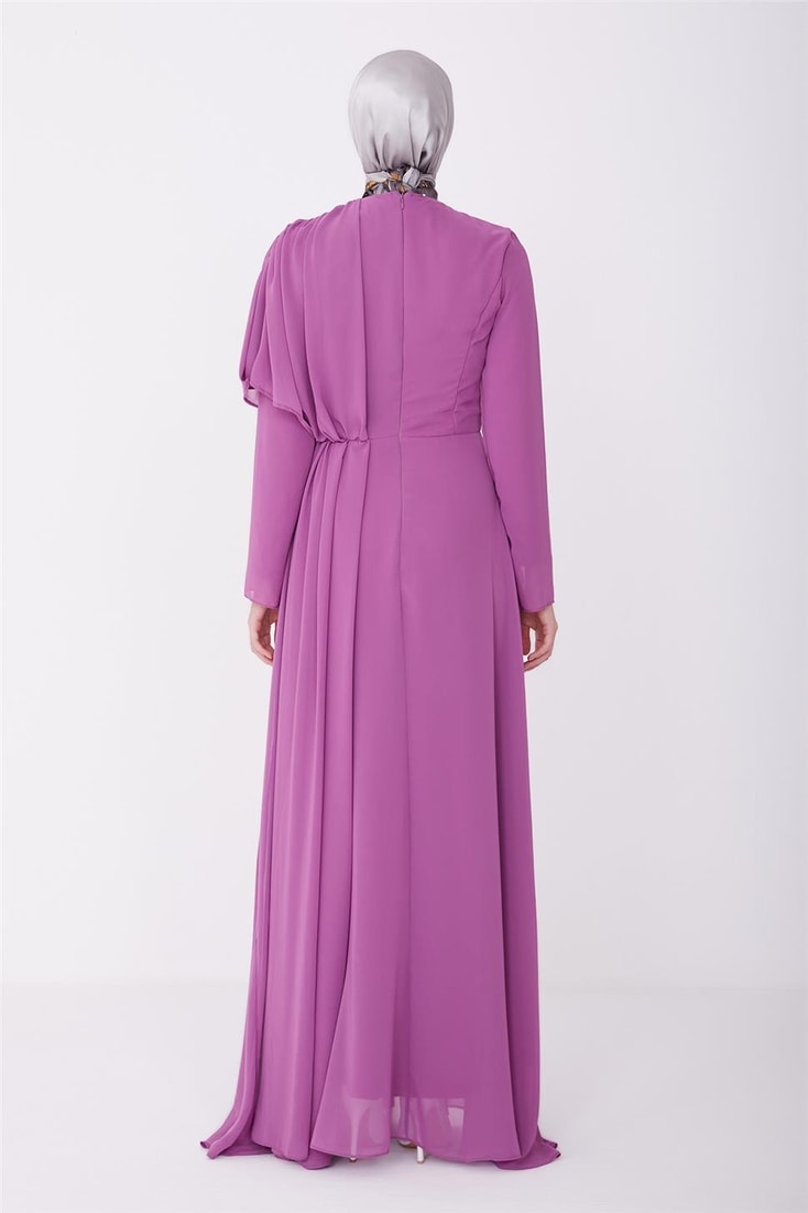 Armine Abiye Elbise 23Yd3347 Gül kurusu