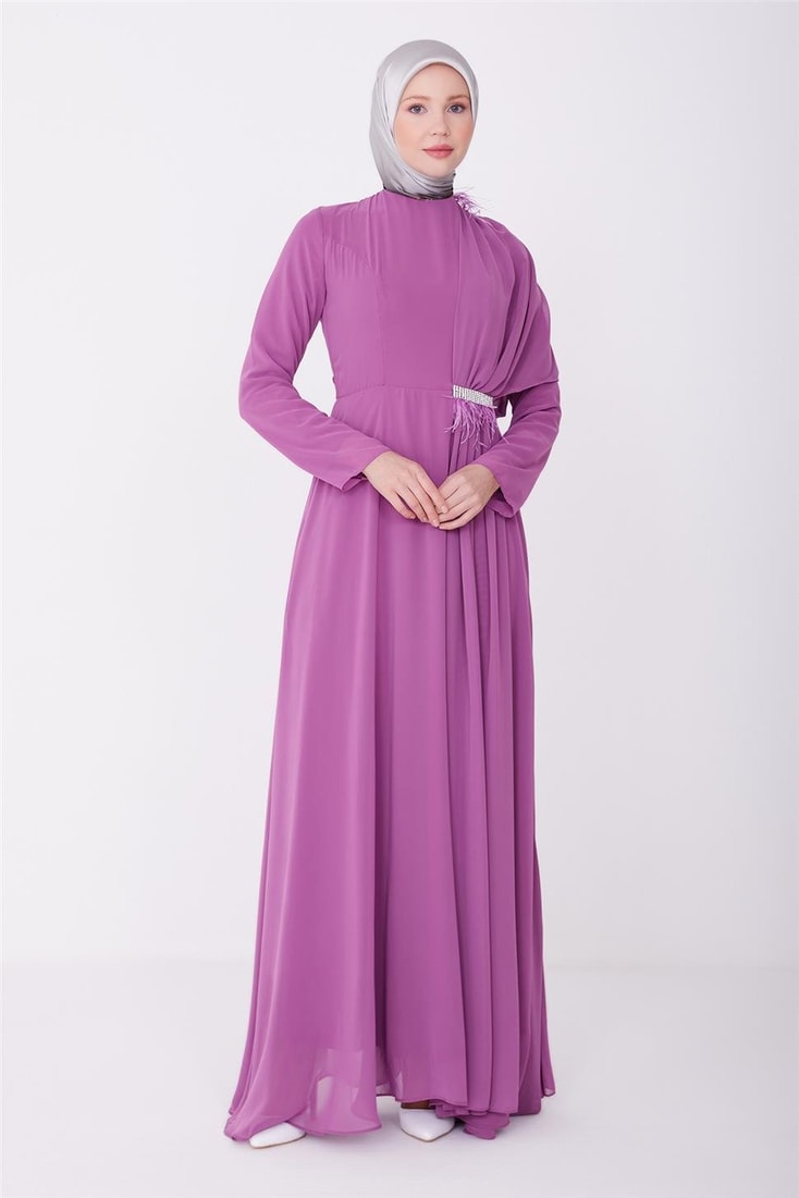 Armine Abiye Elbise 23Yd3347 Gül kurusu