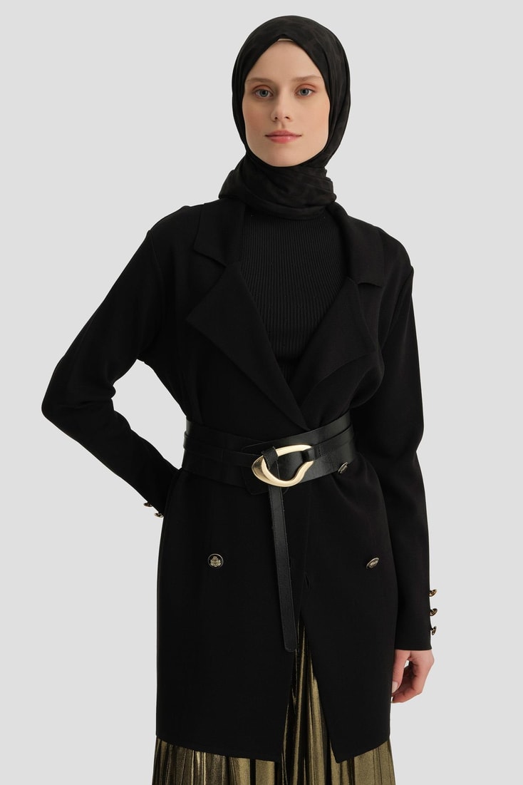 Armine Triko Ceket 24KD2006 Siyah