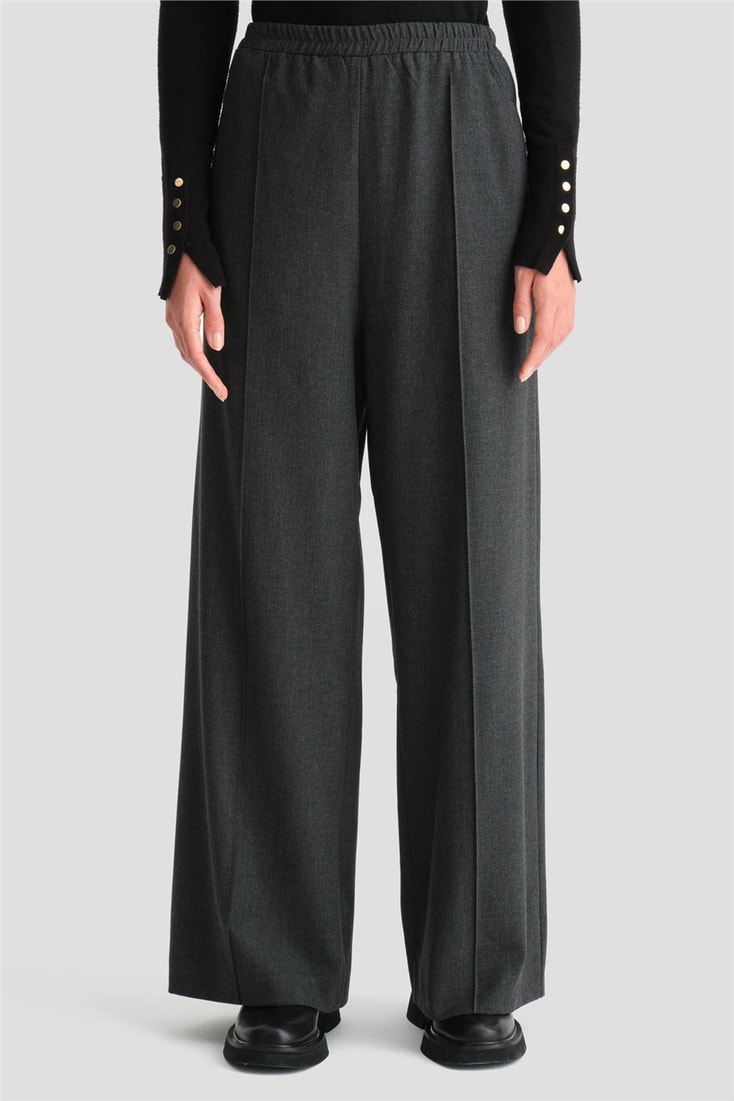 Armine Beli Lastikli Palazzo Pantolon 25K2703 Antrasit