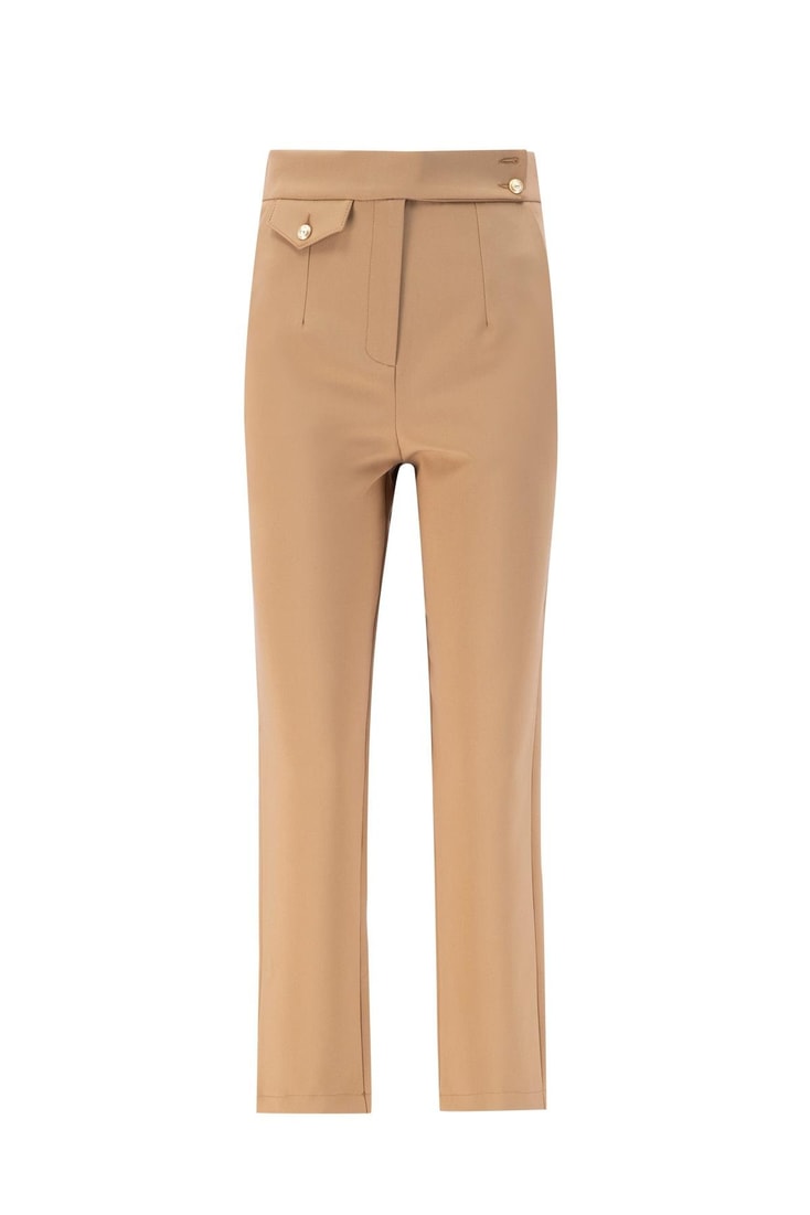 Armine Asimetrik Kapamalı Pantolon 25K2707 Camel