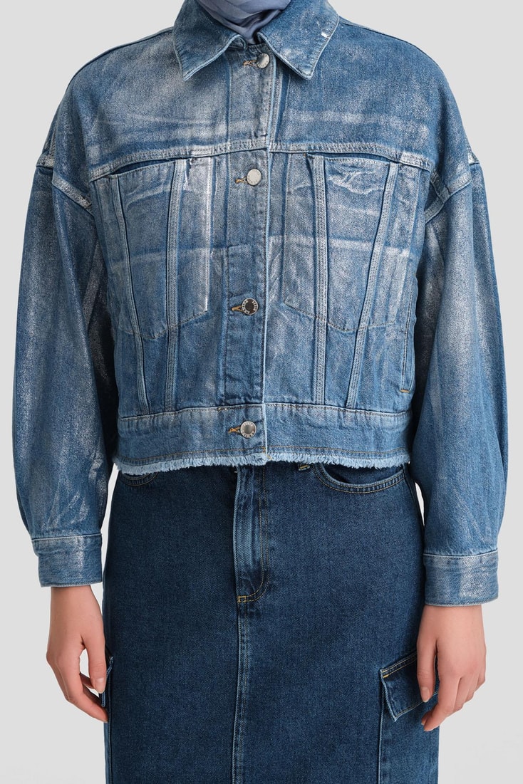 Armine Denim Ceket 24Kd3413 Açık Mavi 