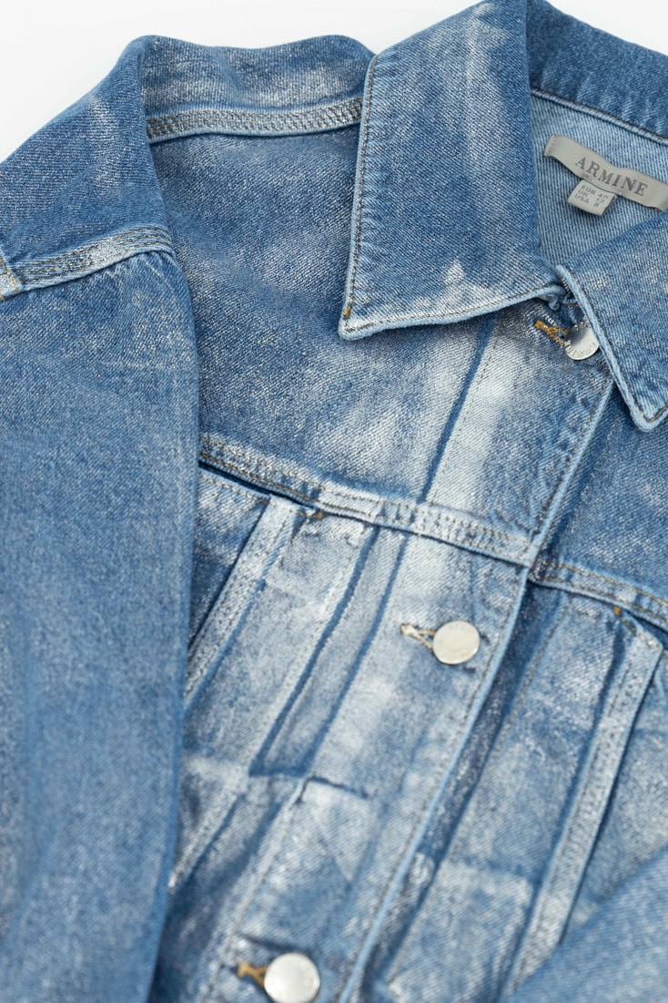 Armine Denim Ceket 24Kd3413 Açık Mavi 
