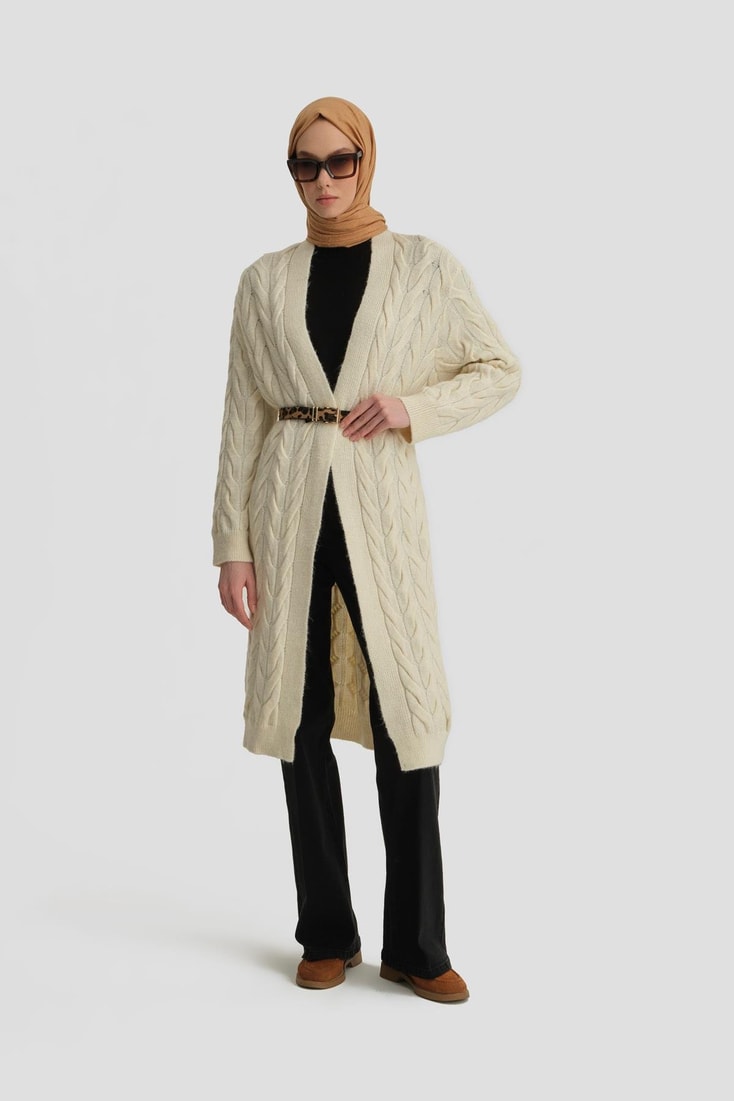 Armine Uzun Triko Hırka 25KD4209 Aytaşı