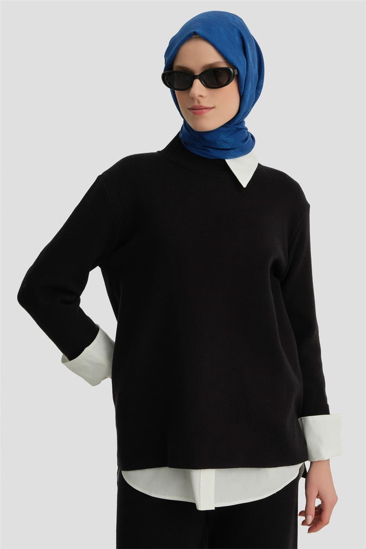 Armine Pantolonlu Triko Takım 24KD4219 Siyah