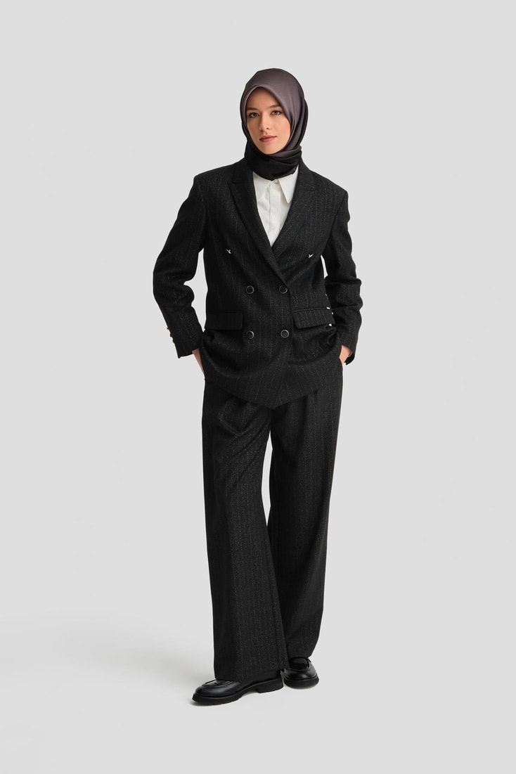 Armine Simli Ceket 24K5721 Siyah