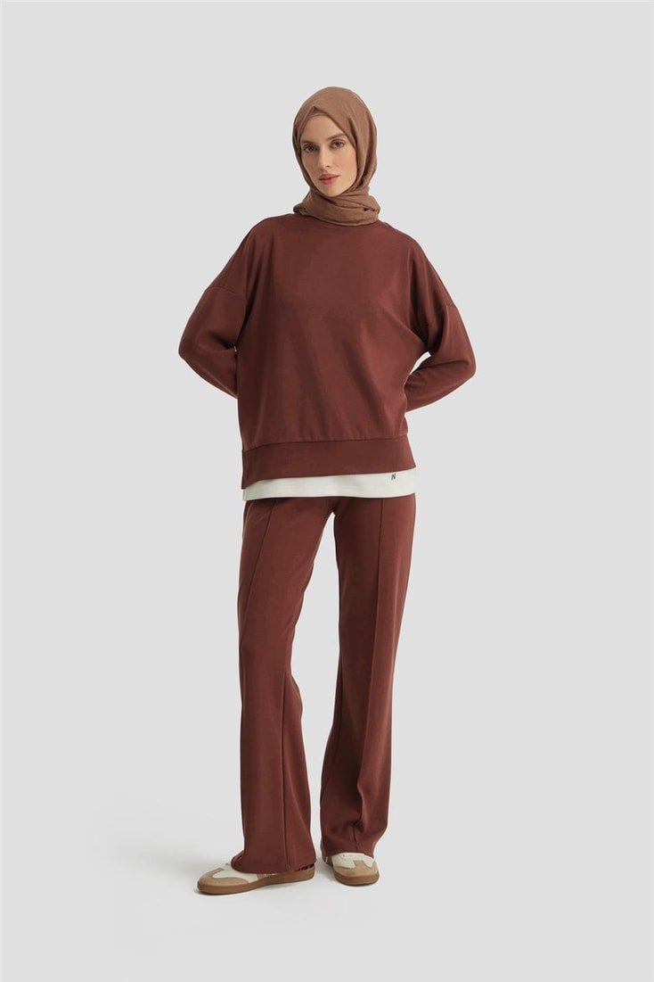 Armine Sweat 25KD6813 Kızıl Kahve