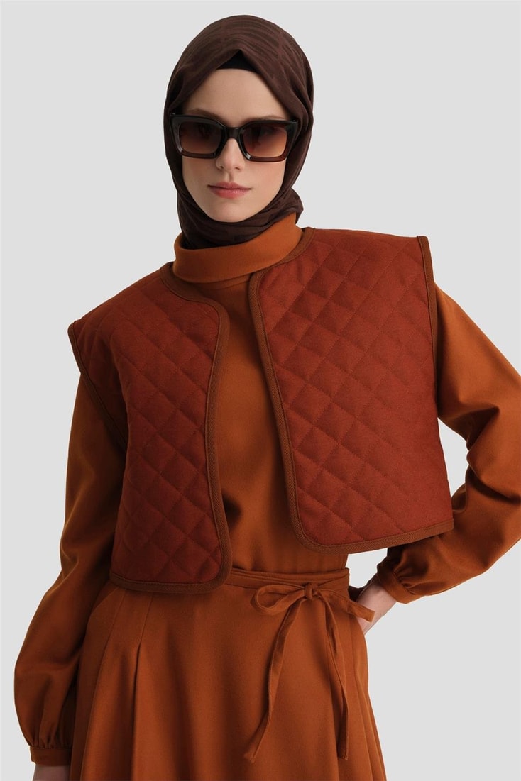 Armine Yelekli Takım 24K6907 Kiremit