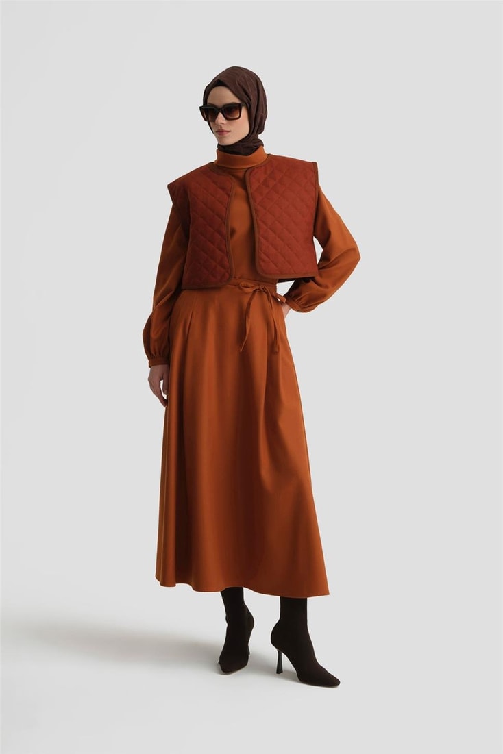 Armine Yelekli Takım 24K6907 Kiremit