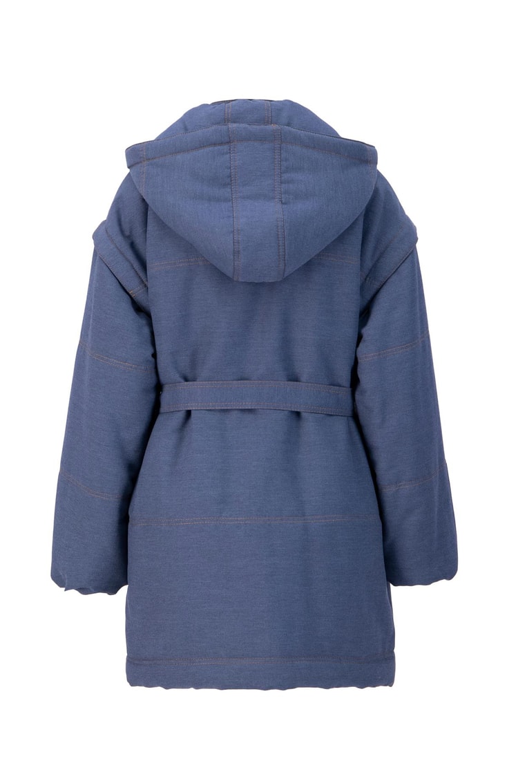 Armine Yelek Olarak Kullanılabilen Denim Mont 25K7607 Lacivert