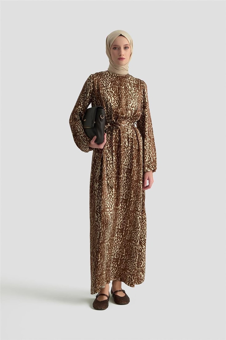 Armine Trend Elbise 24KT904 Kahverengi