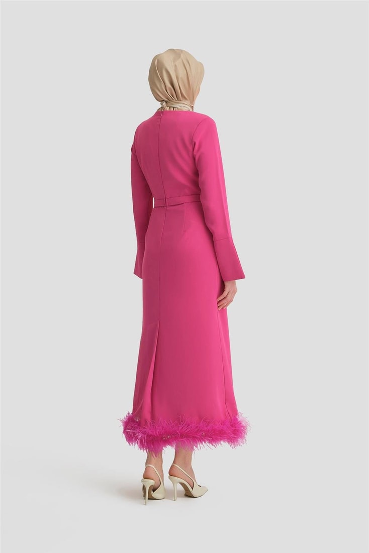 Armine Abiye Elbise 24Yd1952 Fuşya