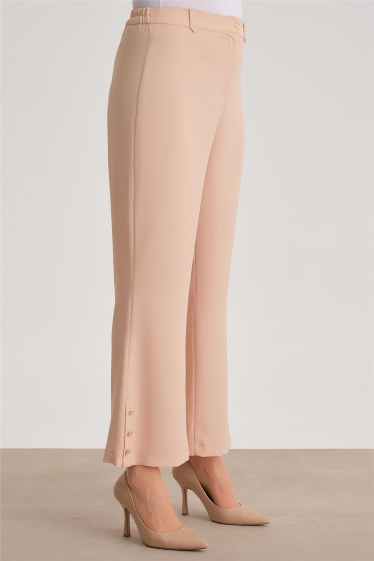 Armine Paçası Düğmeli Flare Pantolon 24Y2611 Camel 
