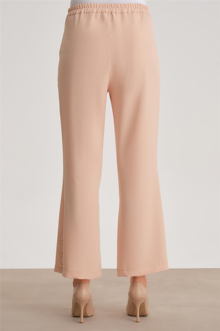 Armine Paçası Düğmeli Flare Pantolon 24Y2611 Camel 