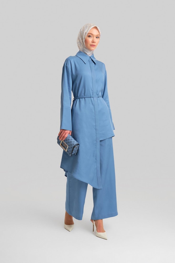 Armine Tencel Palazzo Pantolon 24Y2615 İndigo