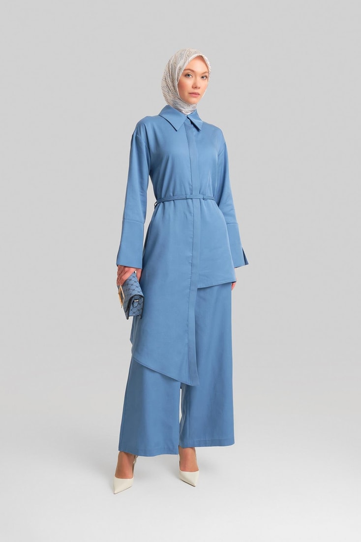 Armine Tencel Palazzo Pantolon 24Y2615 İndigo