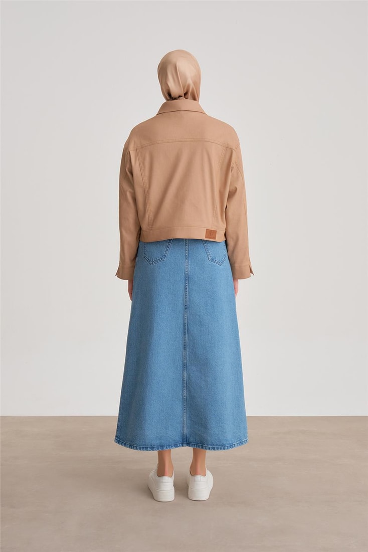Armine Kısa Denim Ceket 24Y5405 Camel 