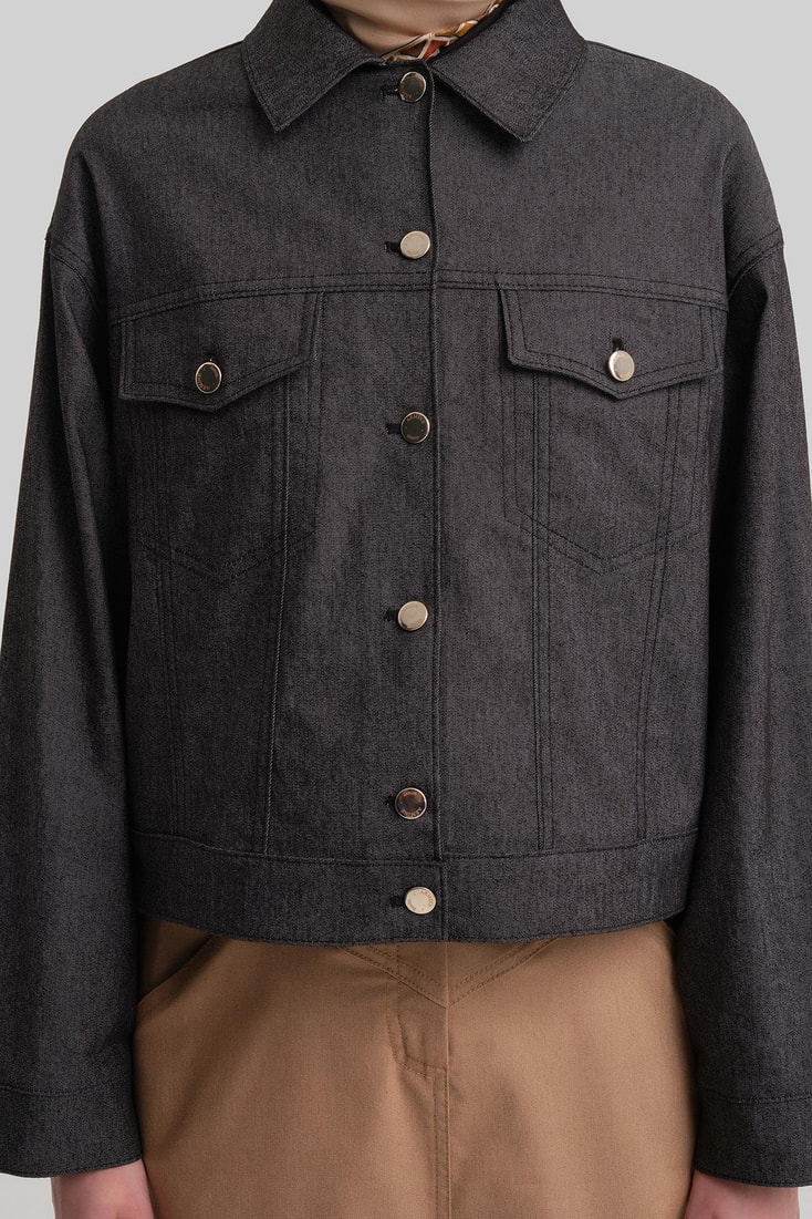 Armine Kısa Denim Ceket 24Y5405 Siyah 