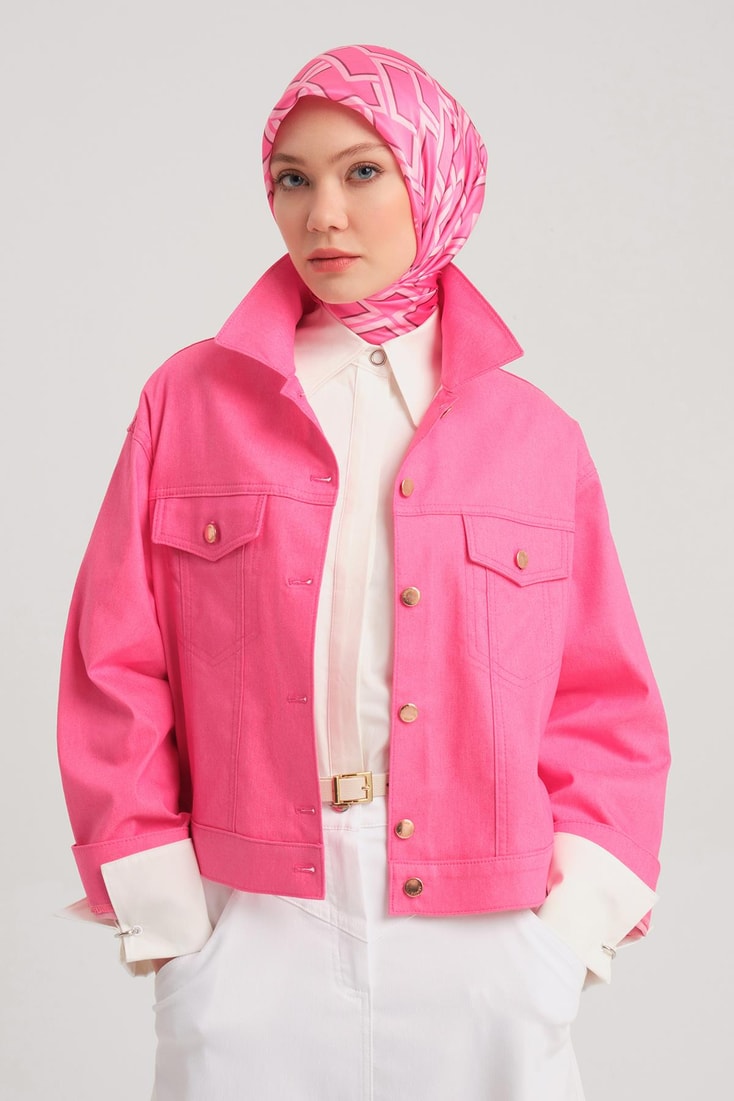 Armine Kısa Denim Ceket 24Y5405 Orkide 