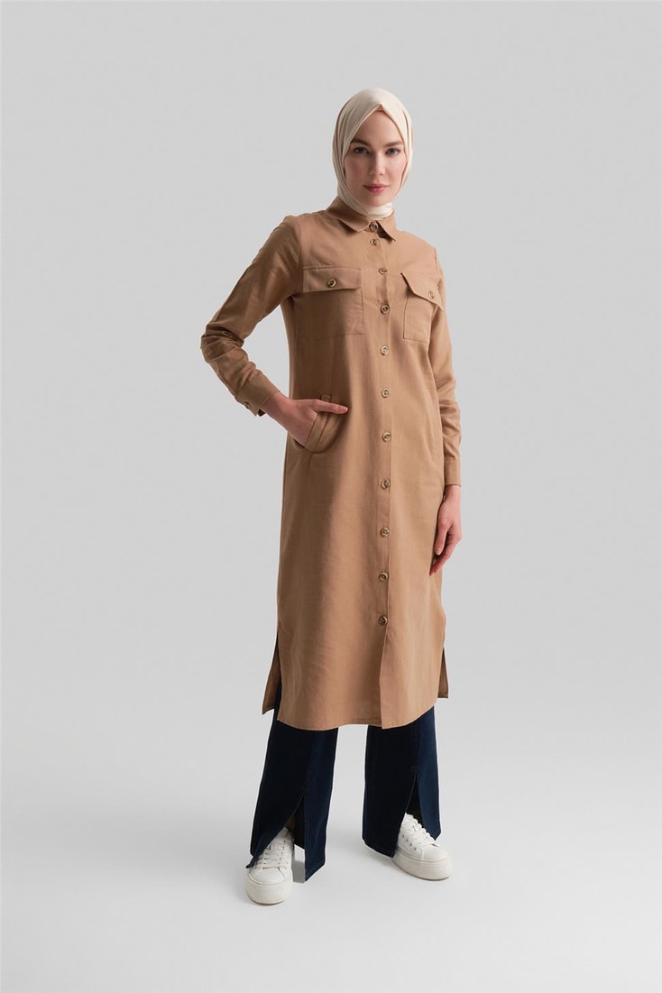 Armine Tunik Elbise 24Yd6404 Camel 