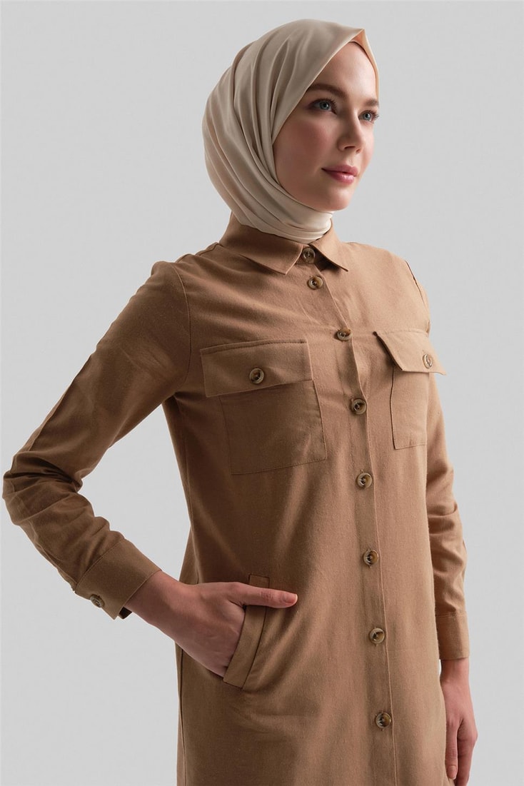 Armine Tunik Elbise 24Yd6404 Camel 