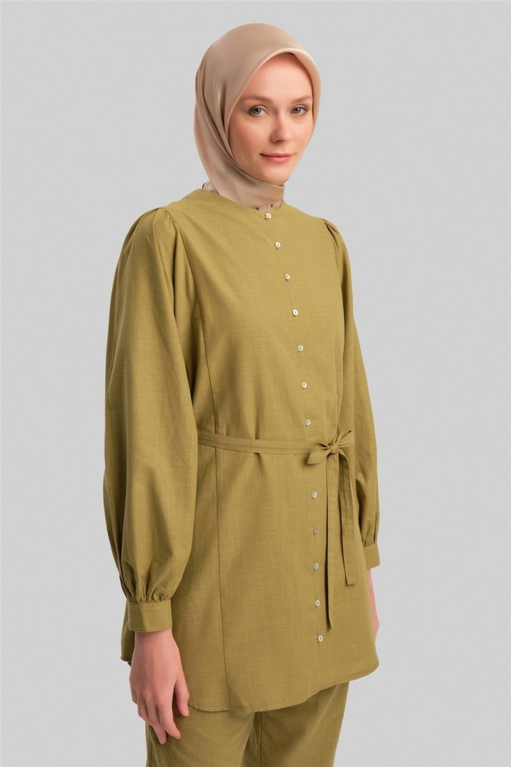 Armine Brit Düğmeli Takım 24Y6826 Zeytin