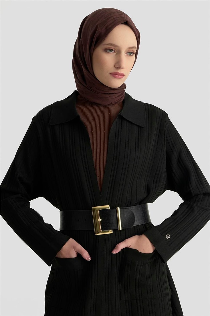 Armine Cepli Triko Giyçık 25KTD569 Siyah