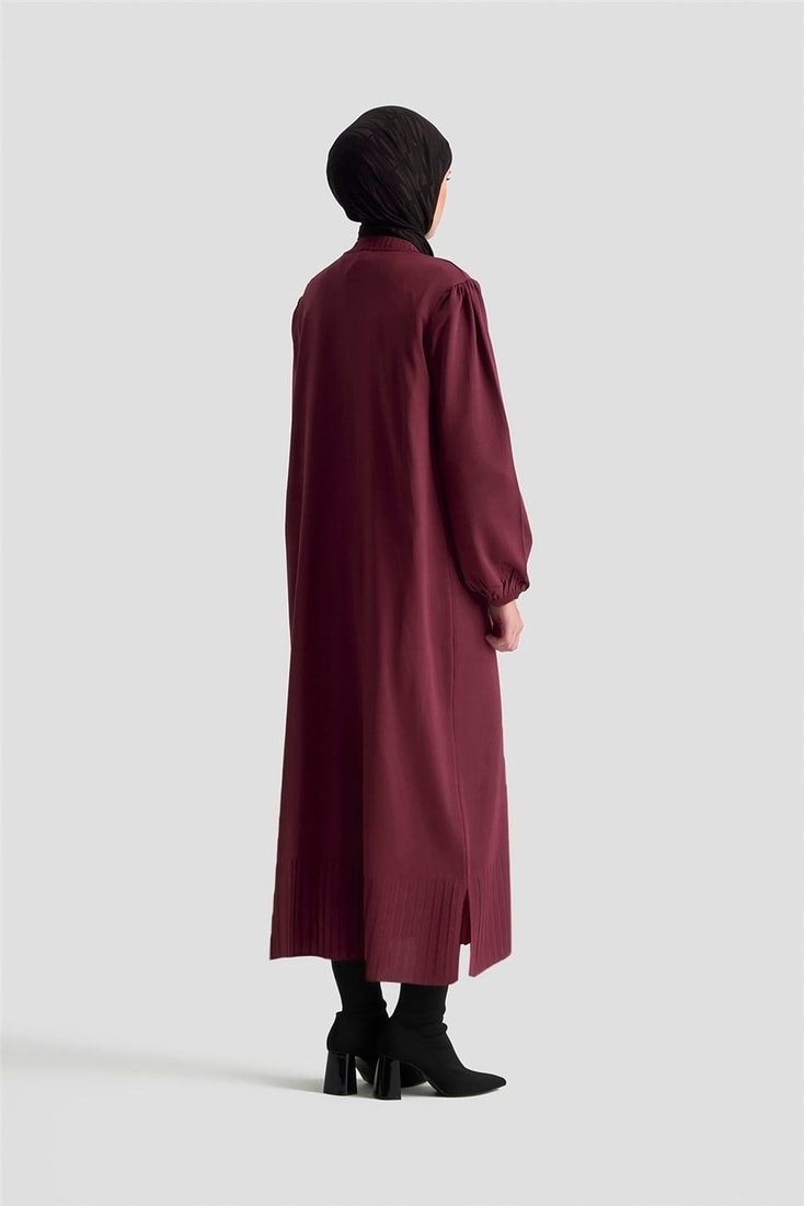 Armine Basic Triko Elbise 25KTD956 Bordo